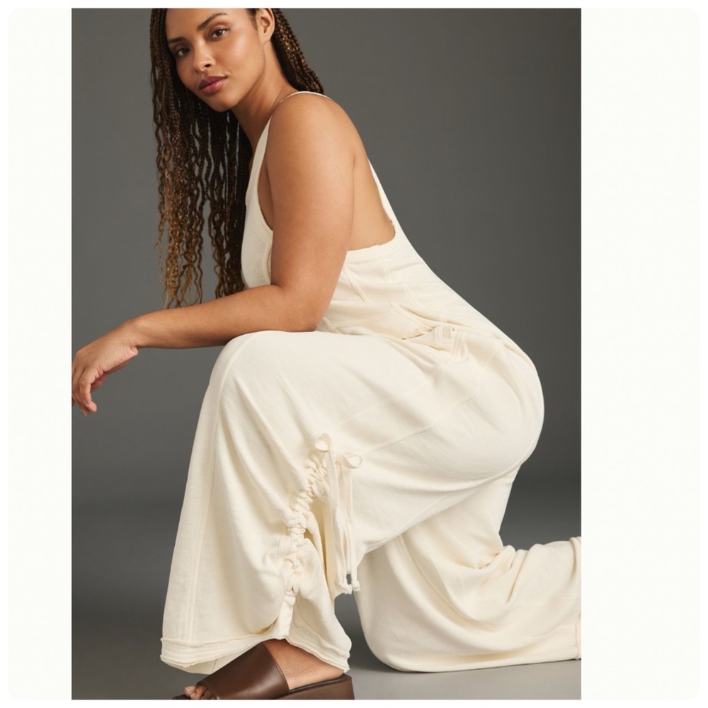NWT Anthropologie Daily Practice Horizon Wide-Leg Knit Jumpsuit , size M/L - Picture 5 of 17
